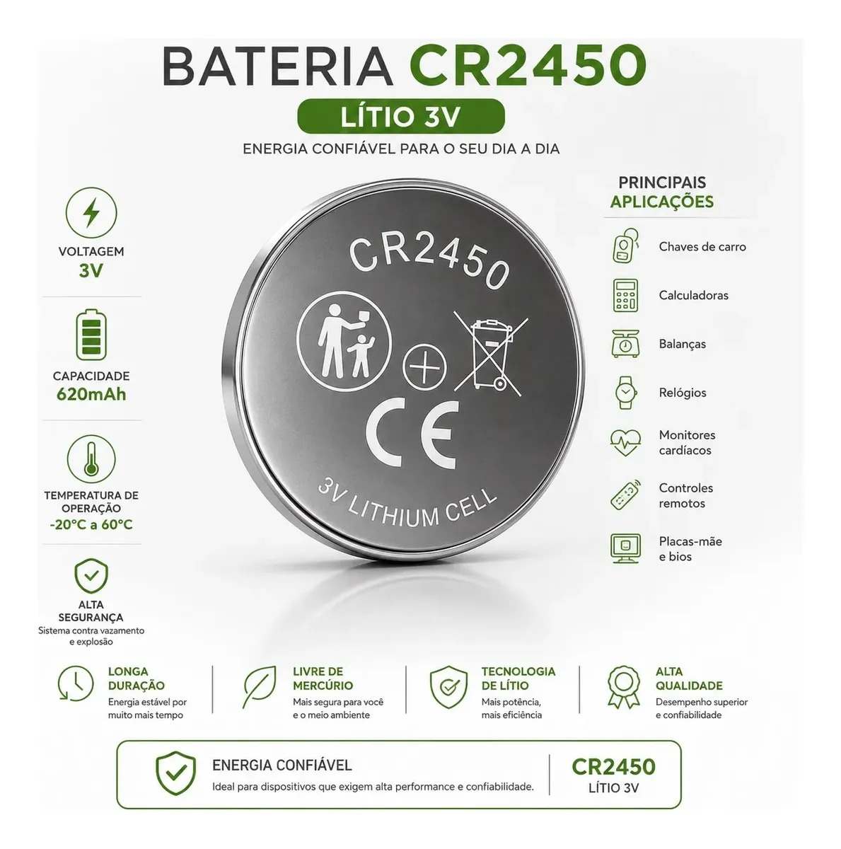 BATERIA 2450 LITHIUM ELGIN